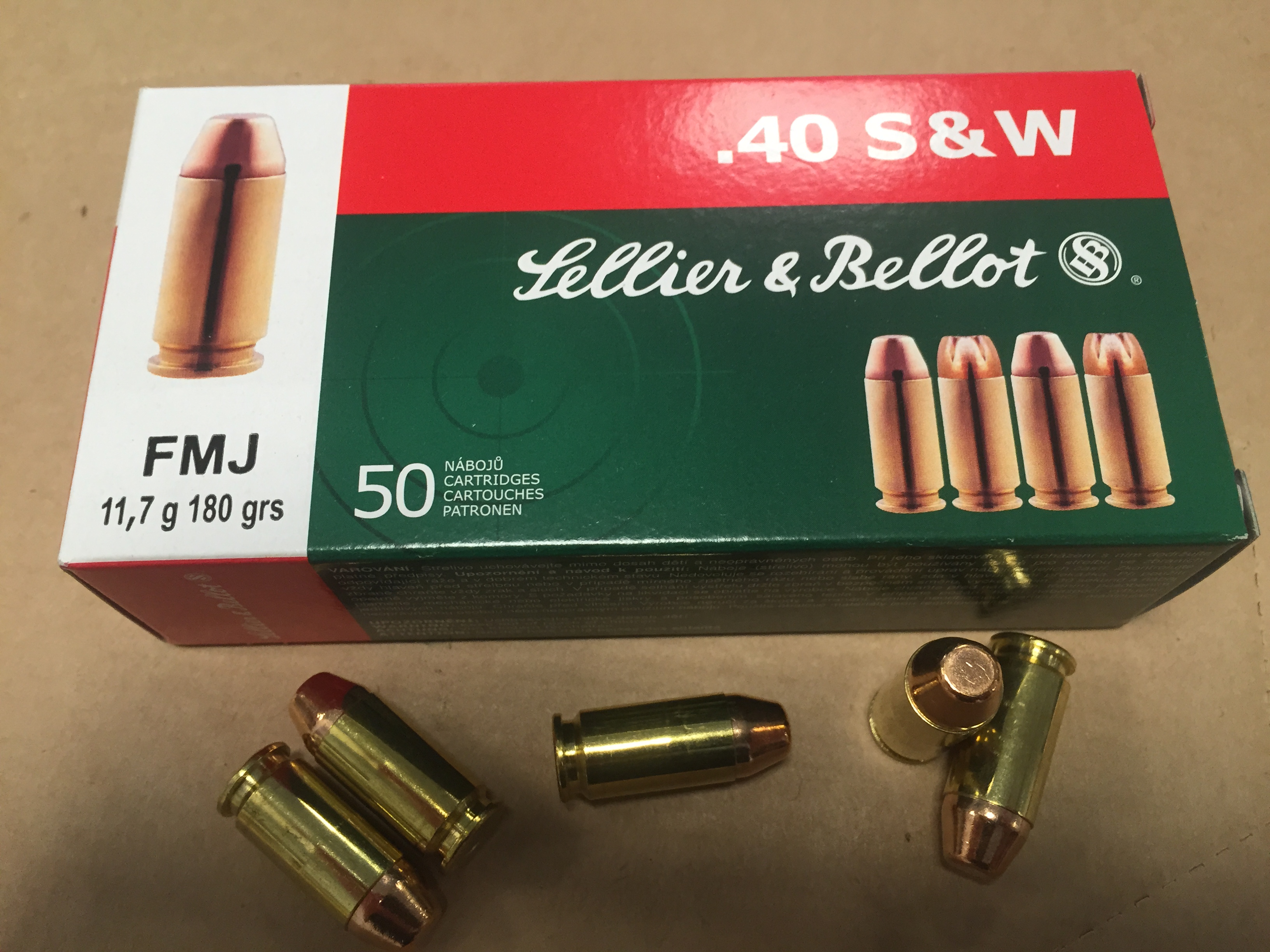 F&K Sport Sweden AB - S&B .40 S&W 180G FMJ 50 Ptr