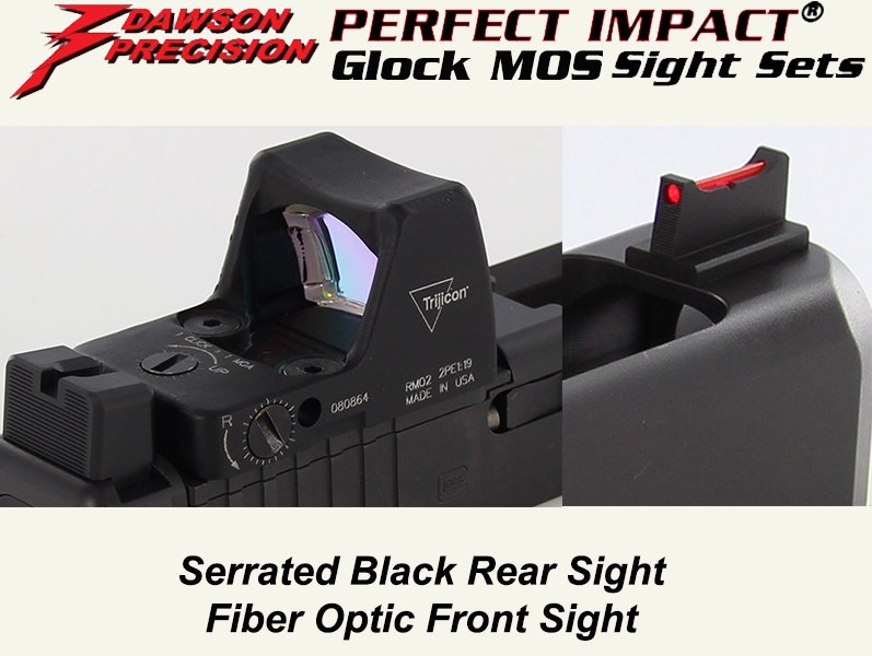 Dawson Glock Gen4 MOS Sight Combo, BLK RS 395T /  FO FS 390T