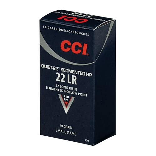 CCI .22 Lr, QUIET-22 SEGMENTED HP, SUBSONIC 40G, 5