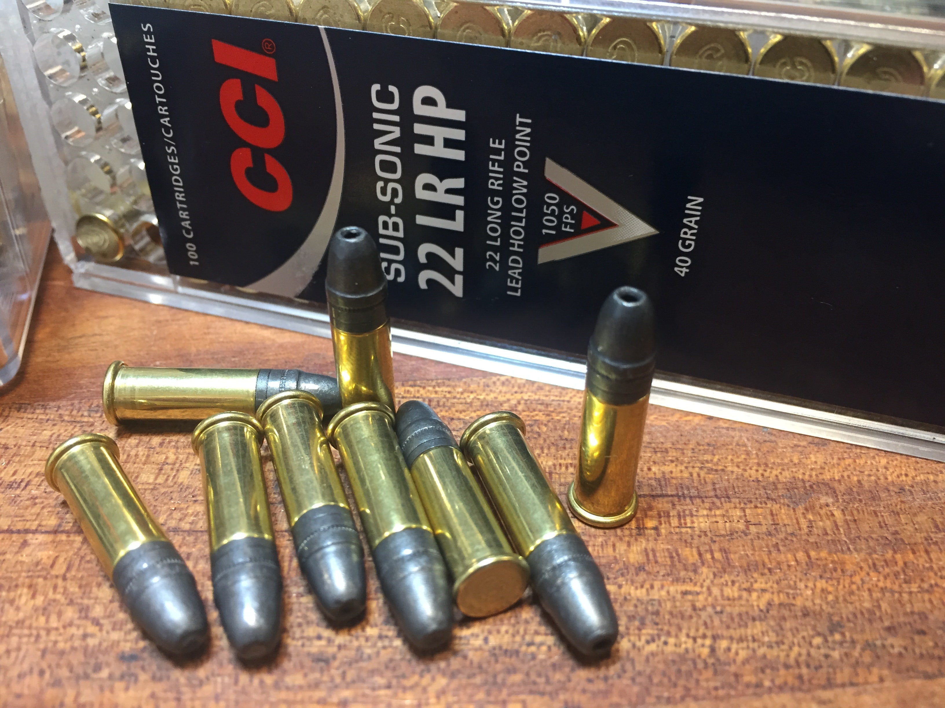 CCI .22 Lr, SUB-SONIC .22 Lr HP 100 ptr