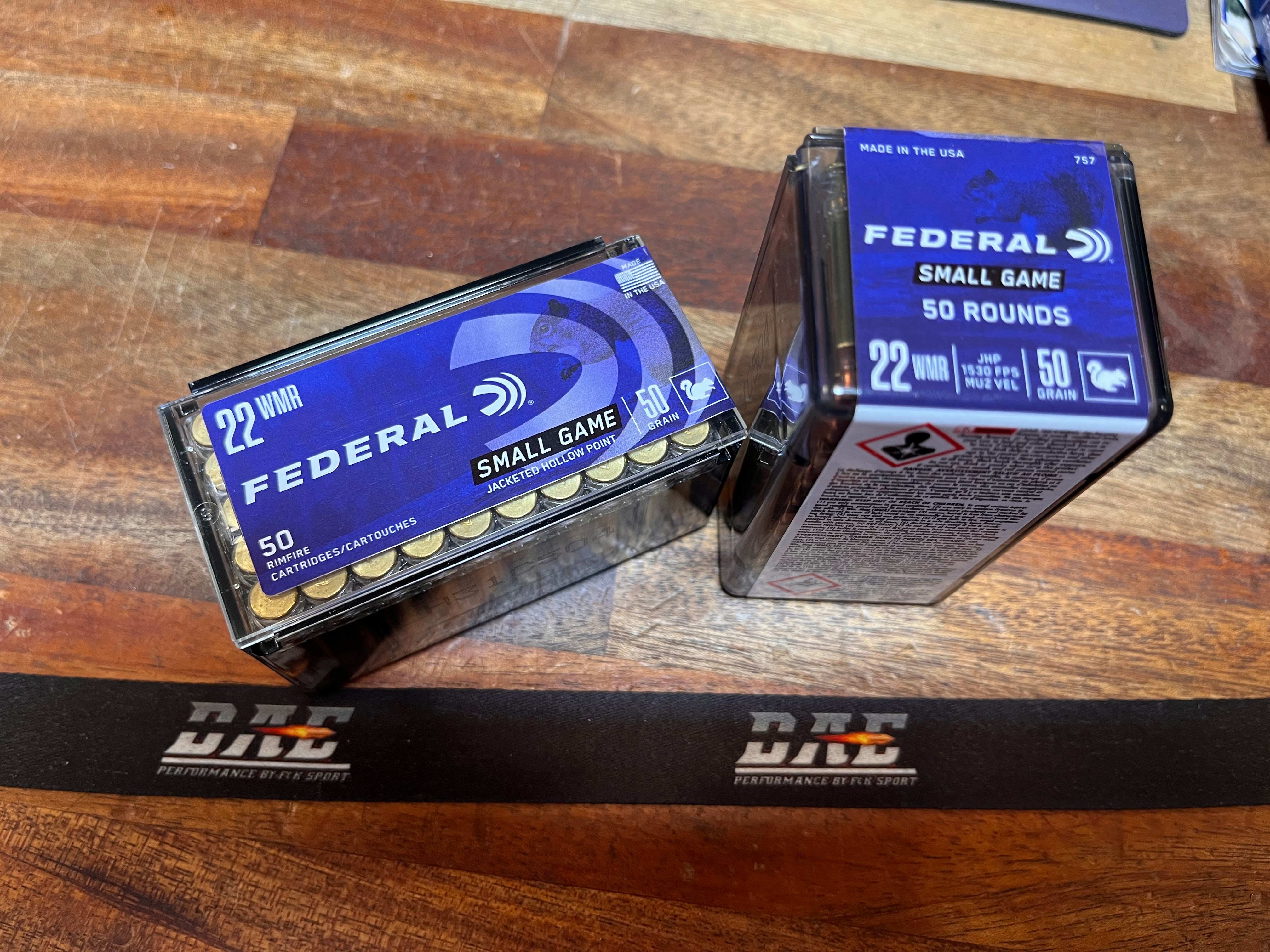 Federal Game SHOK .22 WMR, 50 Gr JHP
