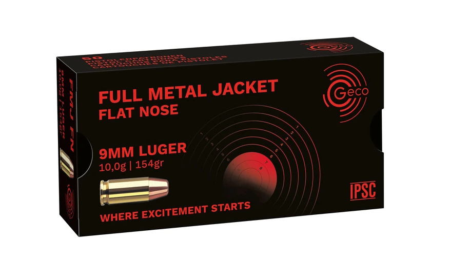 GECO 9x19 FMJ 154G, 10,0 Gram, 50 ptr 