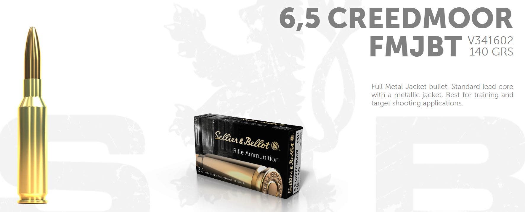 S&B 6,5 CM TACTICAL AMMO 140Grs/ 9,0g FMJ BT 20 ptr