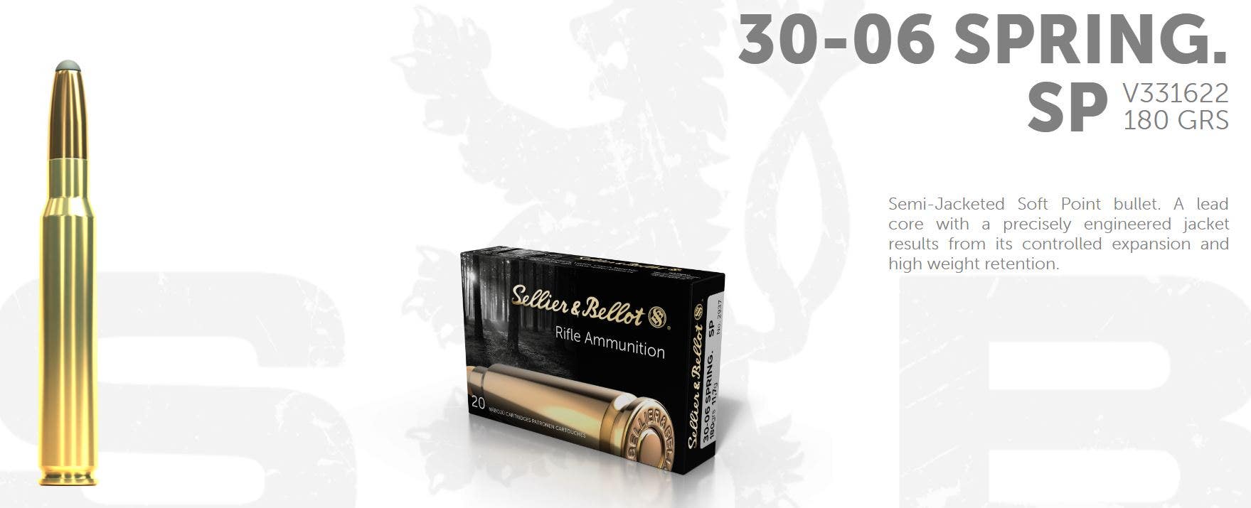 S&B .30-06 180Grs/11,7g SP 20 ptr JAKTAMMUNITION