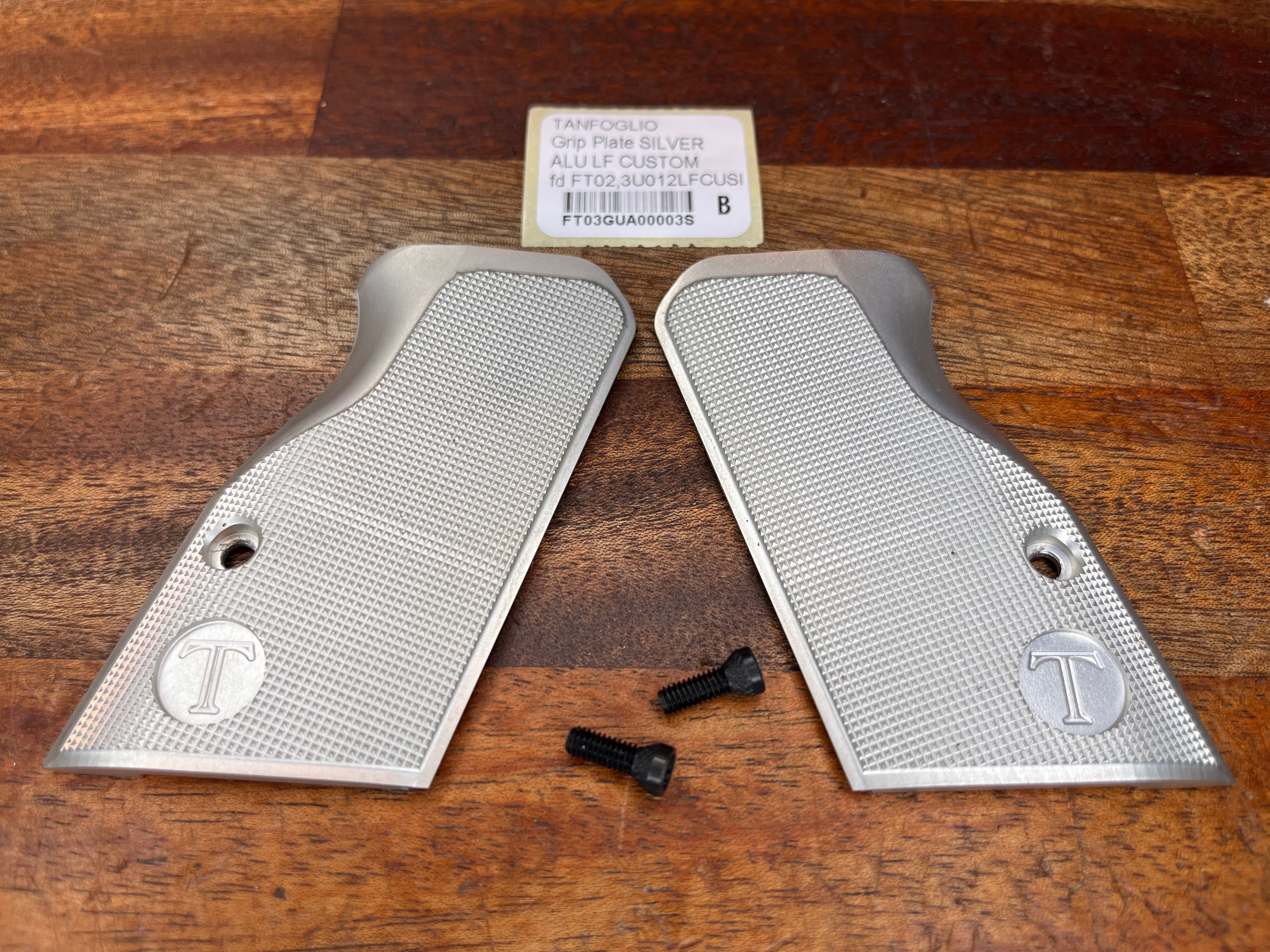 TANFOGLIO GRIP PLATE Aluminium LF CUSTOM - SILVER