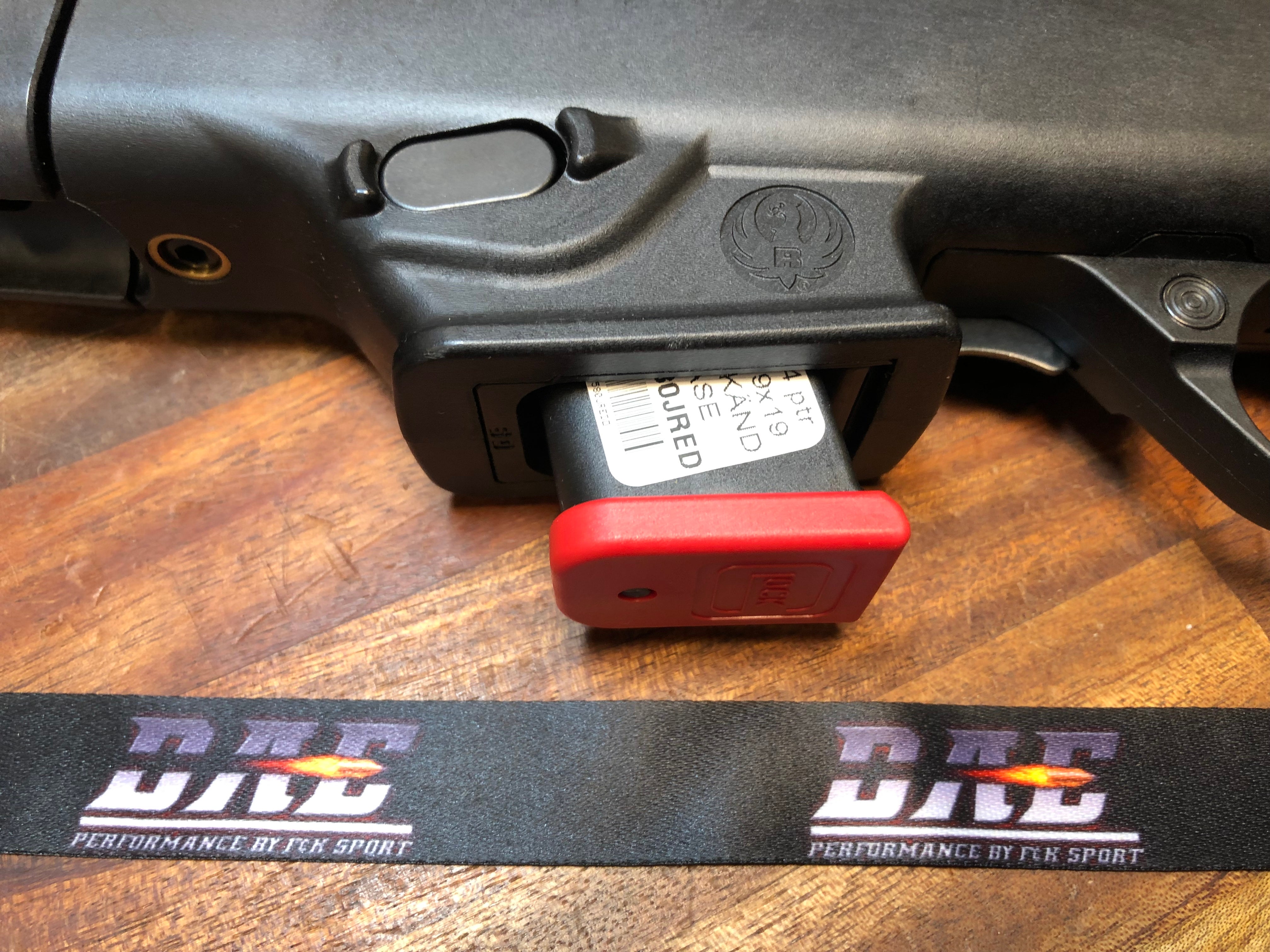 Jaktmagasin Ruger PCC Hunter 4rd 9x19 RED BASE
