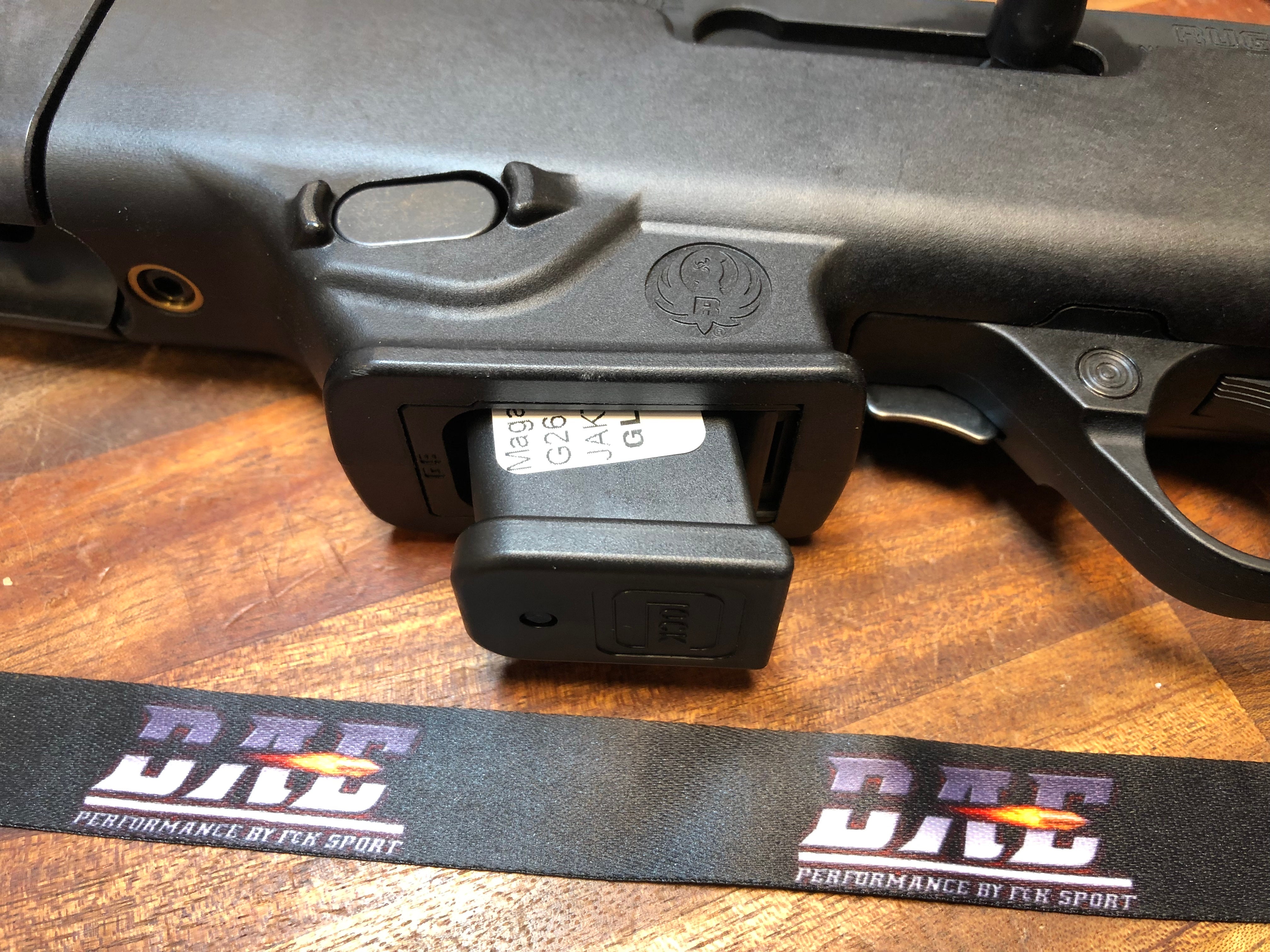 Jaktmagasin Ruger PCC Hunter 4rd 9x19 SVART BASE
