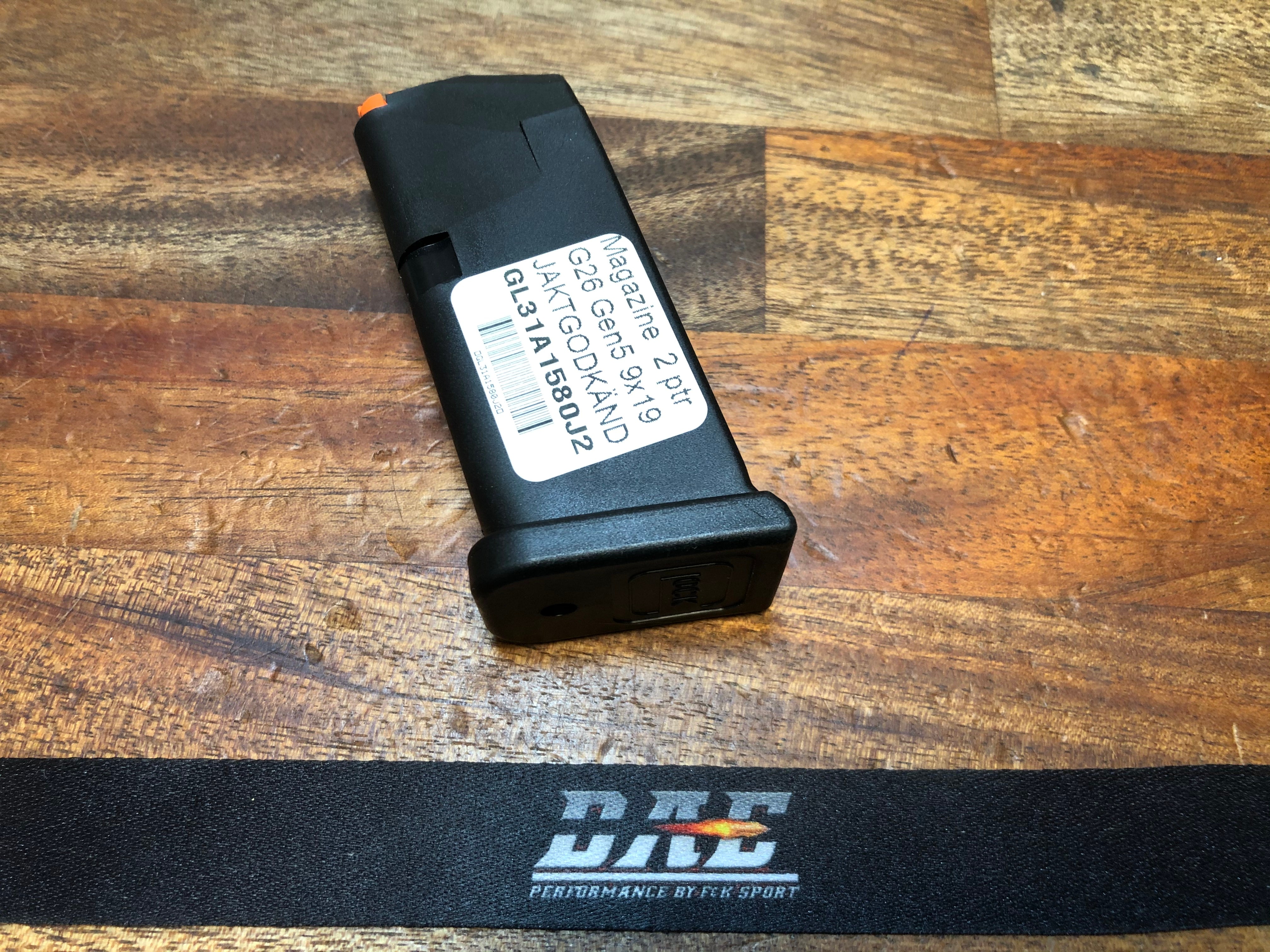 Glock Magasin G26 Gen5 9x19 2ptr SVART BASE, JAKTGODKÄND