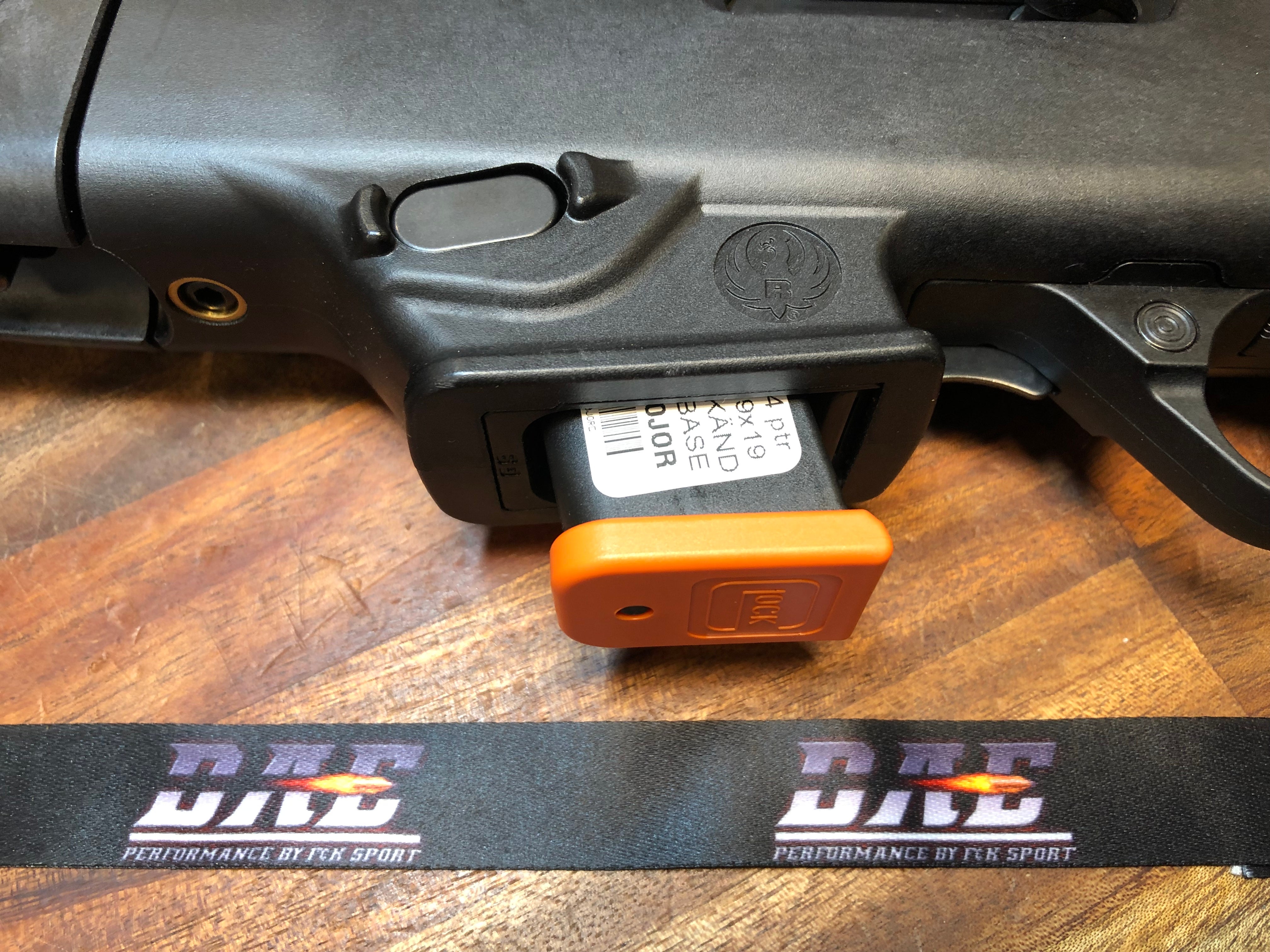 Jaktmagasin Ruger PCC Hunter 4rd 9x19 ORANGE BASE