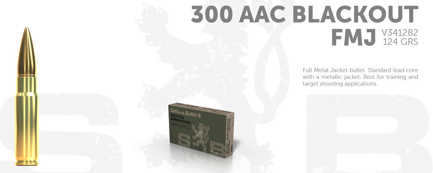 S&B .300 AAC BLACKOUT (.300 BLACKOUT), 124 grain F