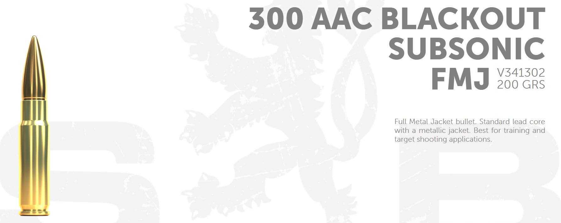 S&B .300 AAC SUBSONIC (.300 BLACKOUT) 200 grain FM