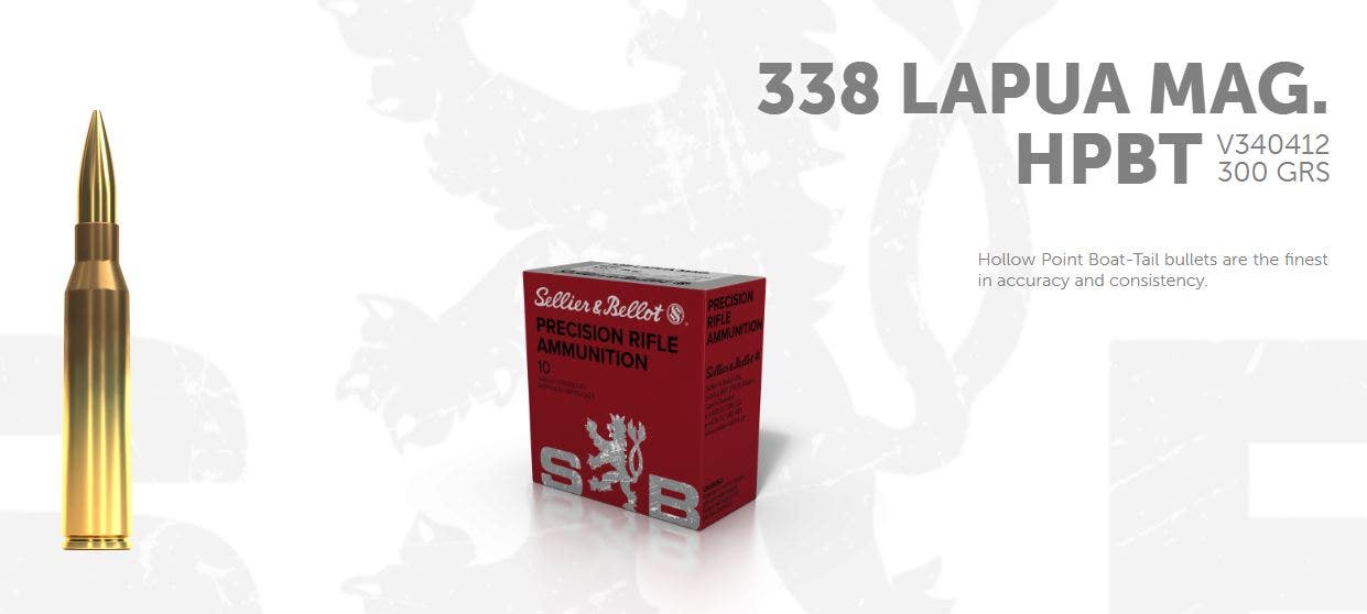 S&B 338 Lapua Mag 300gr HPBT 10 ptr