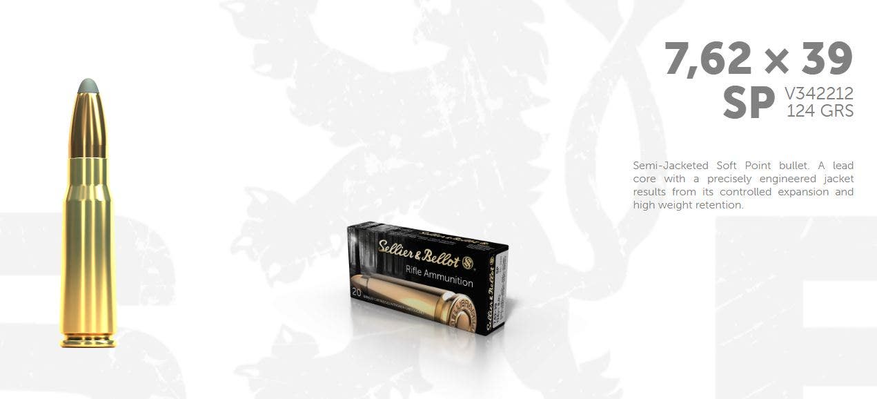 S&B 7,62x39 124 SP, 8,0G  20 ptr JAKT