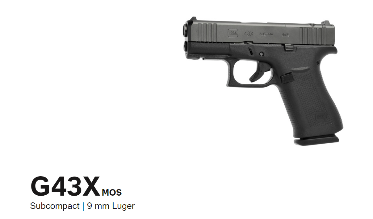 Glock 43X R/MOS/FS BLACK