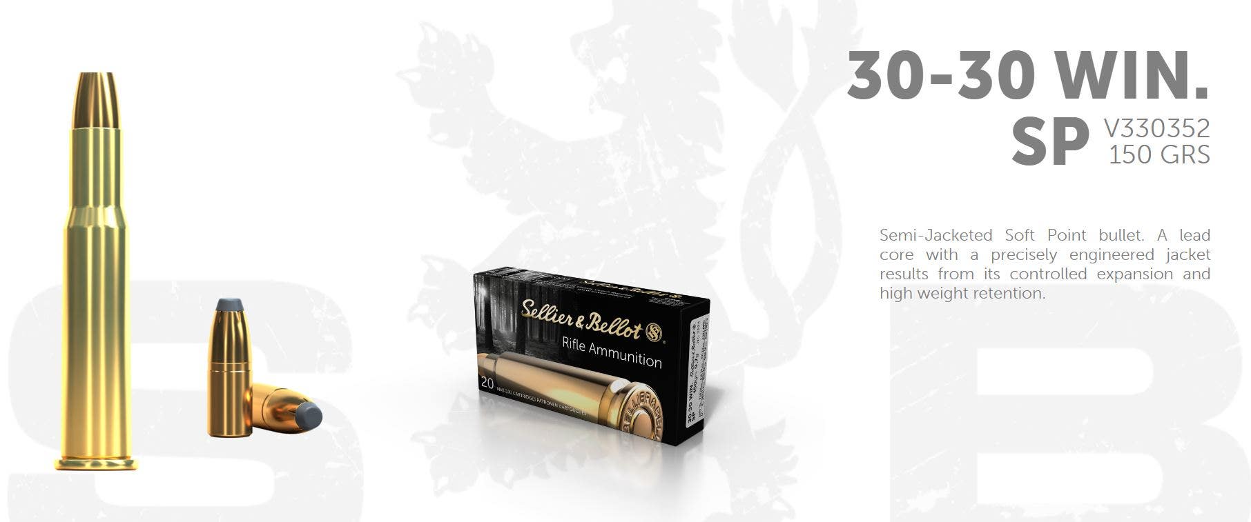 S&B .30-30 Win 150G SP 20 ptr JAKTAMMUNITION
