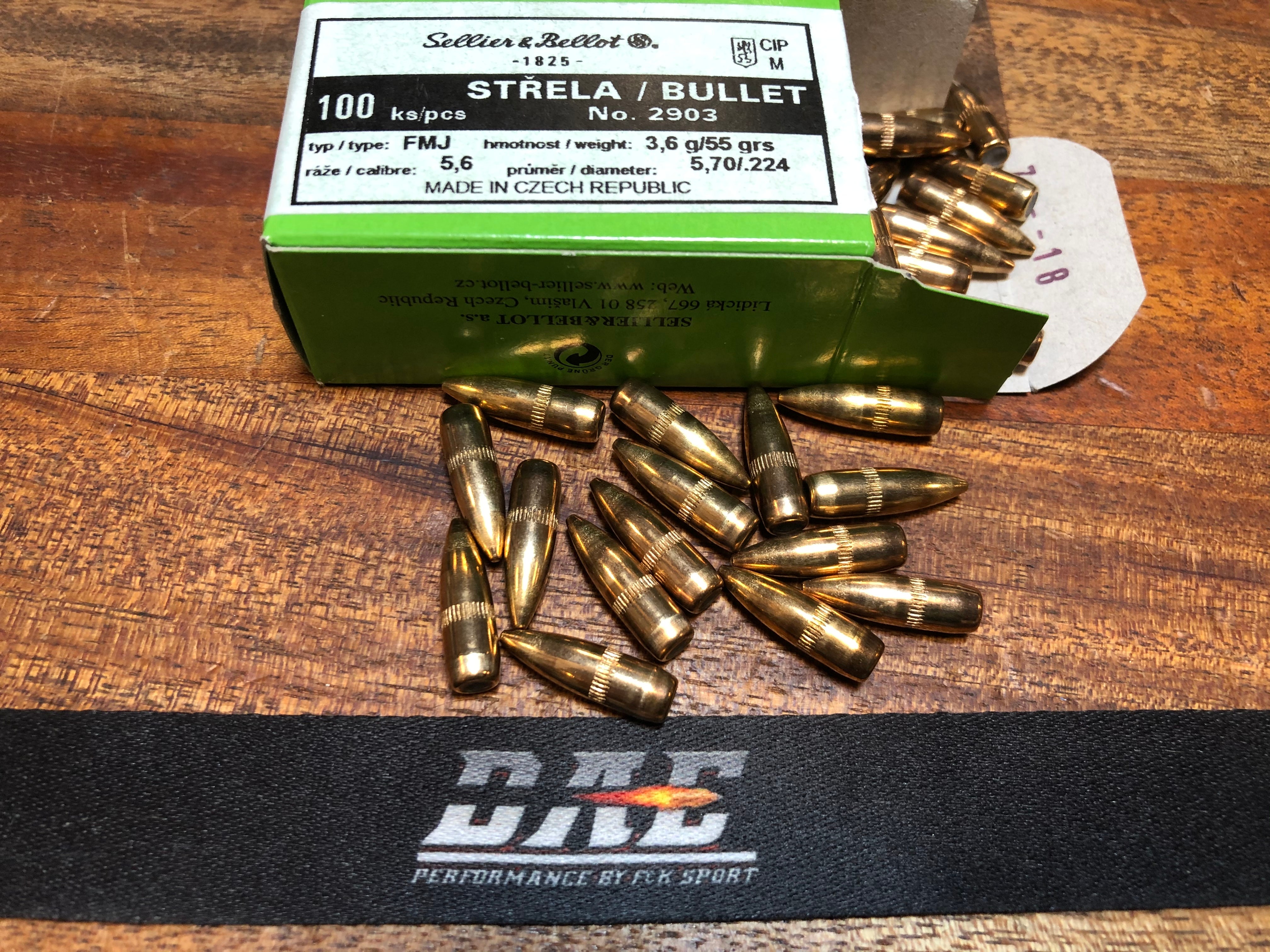 Sellier & Bellot KULA .224" 55 grs, 3,6G FMJ, 100 
