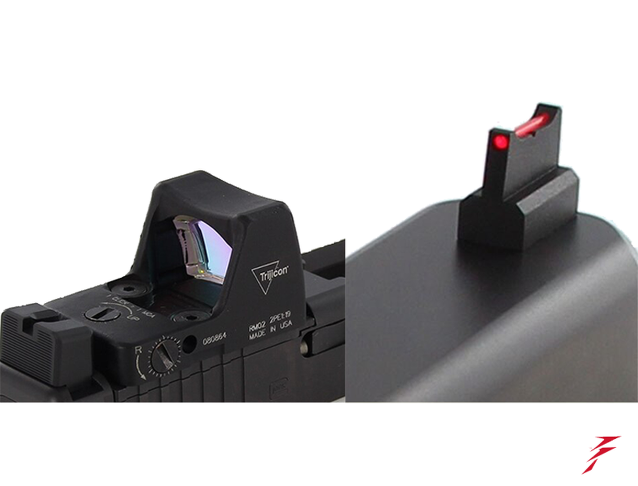 Dawson Glock Gen5 MOS Sight Combo, BLK RS 395T / FO FS 405T