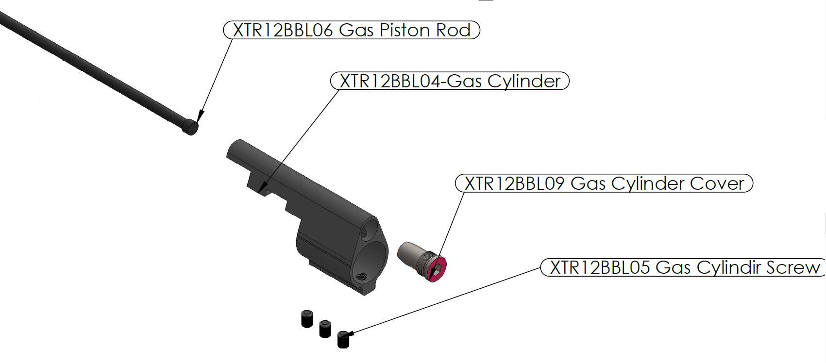 UTAS XTR-12 GAS PISTON (PUCK)