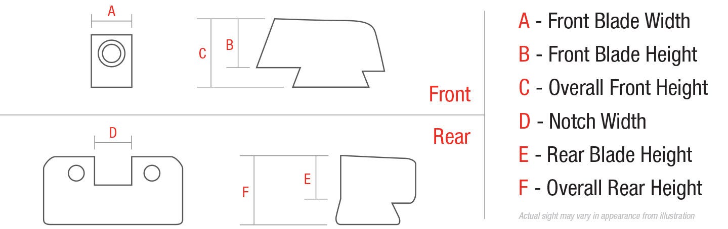 Trijicon DI™ Night Sight & Fiber Optic Set G17