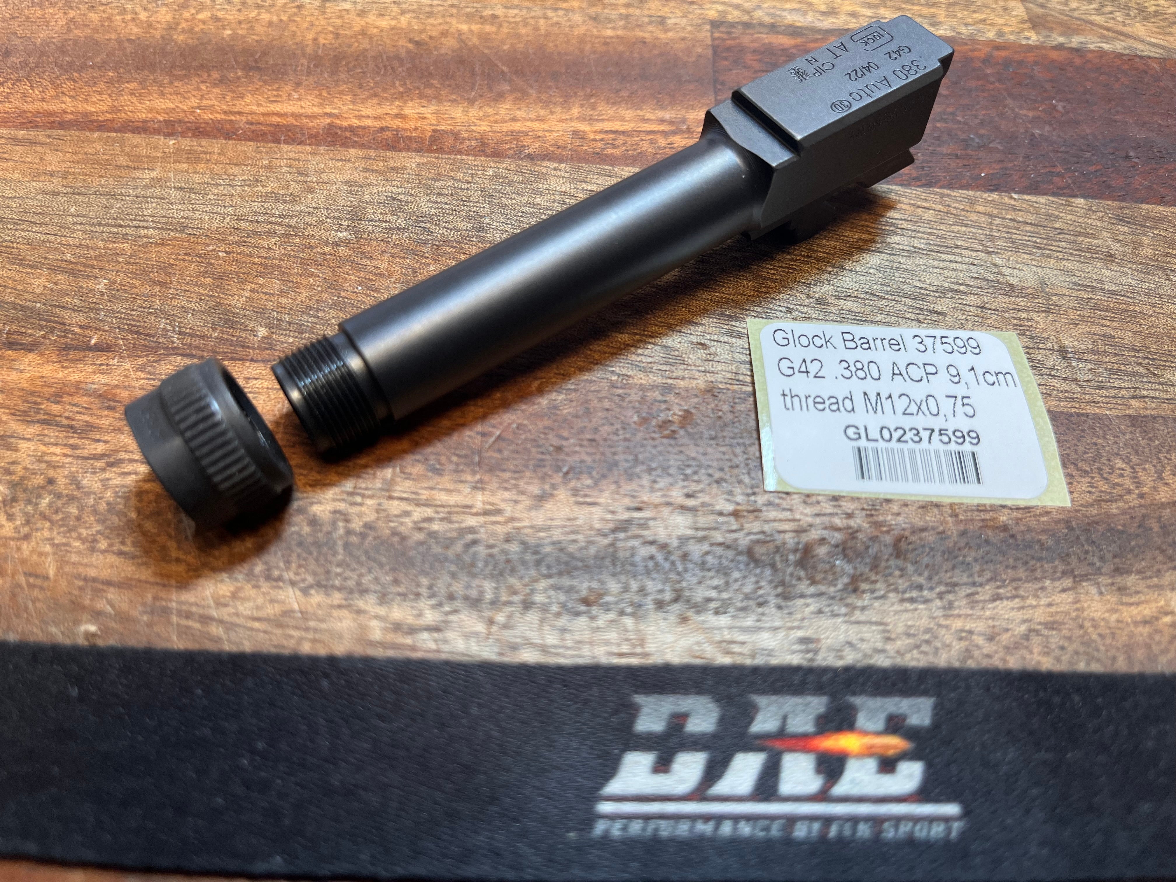 Pipa Glock 42 TB .380 ACP 9,1cm 12x0,75 RH