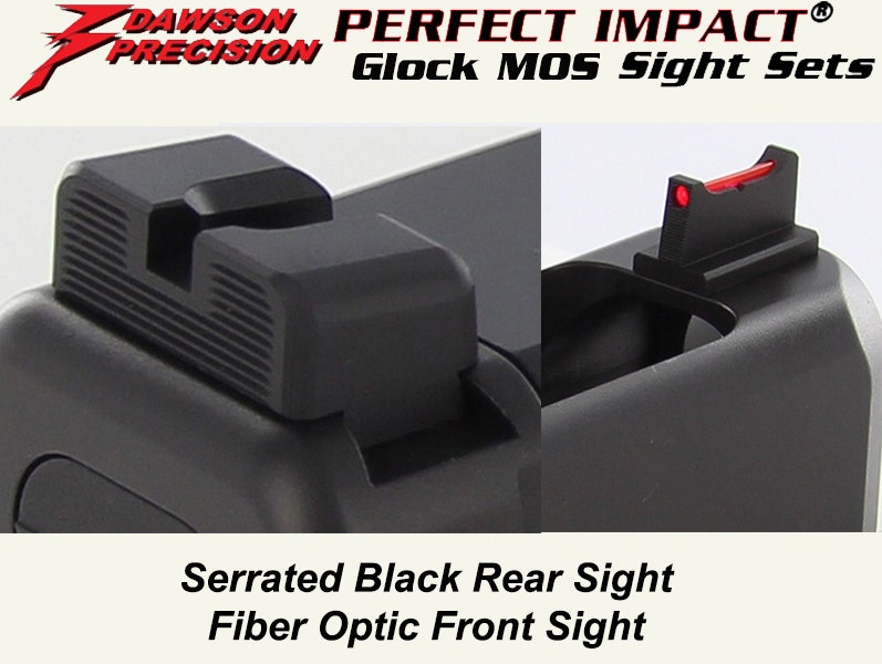 Dawson Glock MOS Sight Combo, BLK RS 225T / FO FS 215T