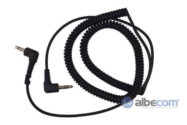 Kabel Hörselskydd 3,5mm.FL8H-SV-Vinklad kontakt, A