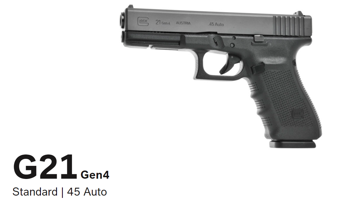 Glock 21 Gen4  .45 ACP Piplängd 11,7 cm (4,6")