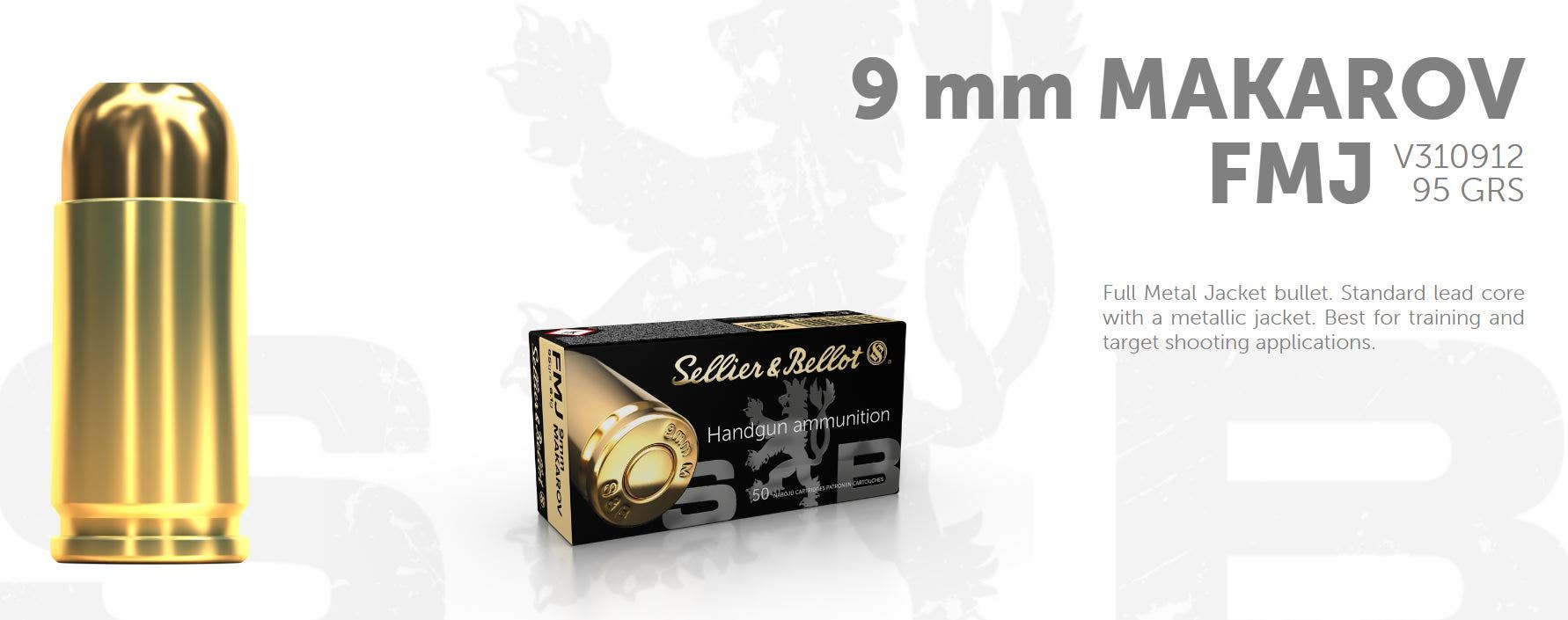 S&B 9mm MAKAROV, 50 ptr