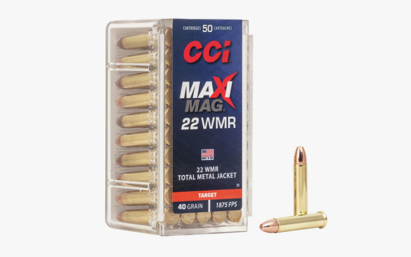 CCI RIMFIRE AMMUNITION 22 WMR MAXI-MAG TMJ 40GR 50