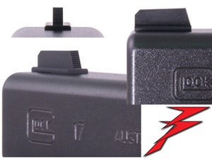 Glock Front Sight BLK  .215T x.105W