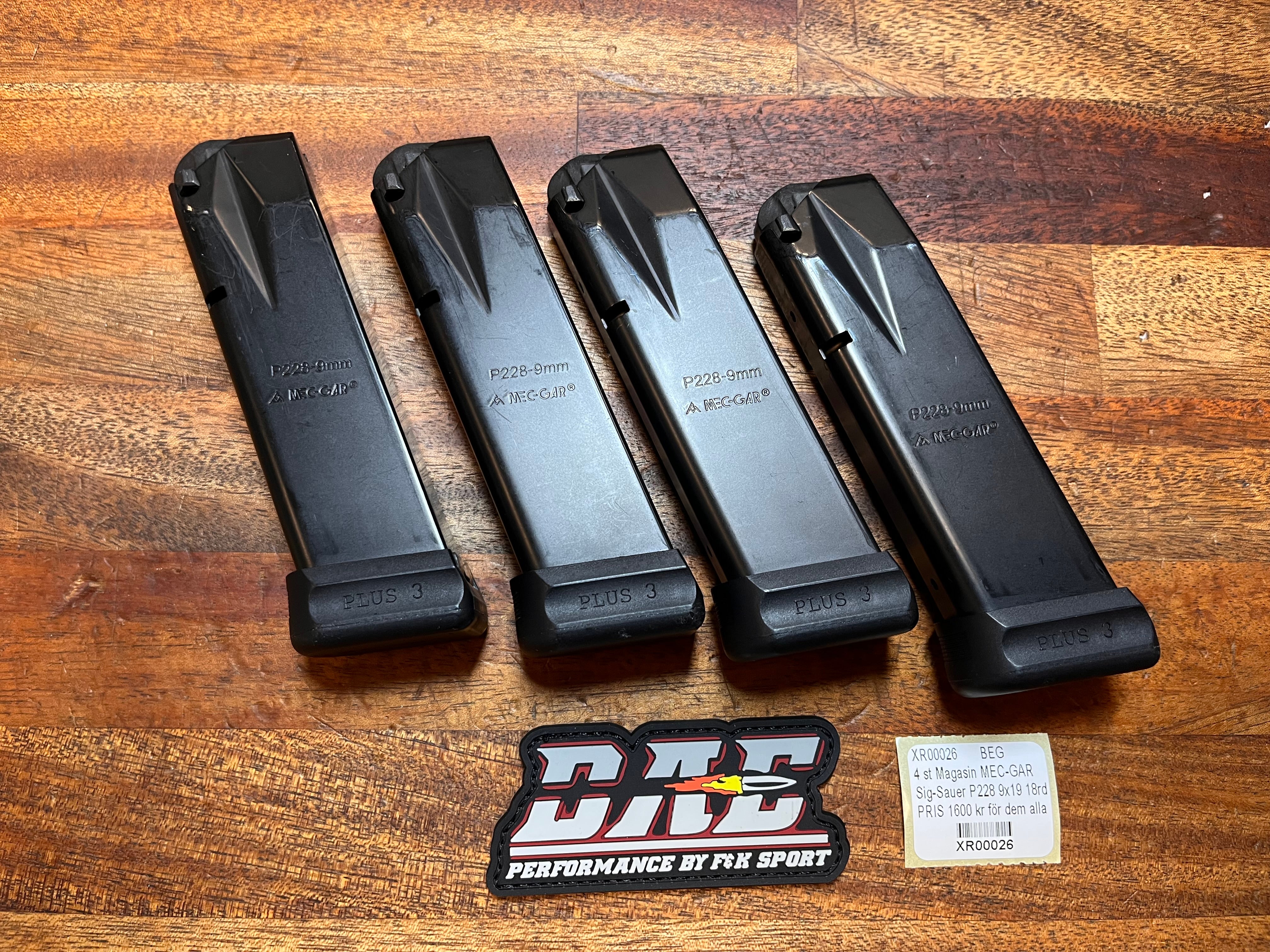 Lätt begagnade 4 st Magasin MEC-GAR Sig-Sauer P228