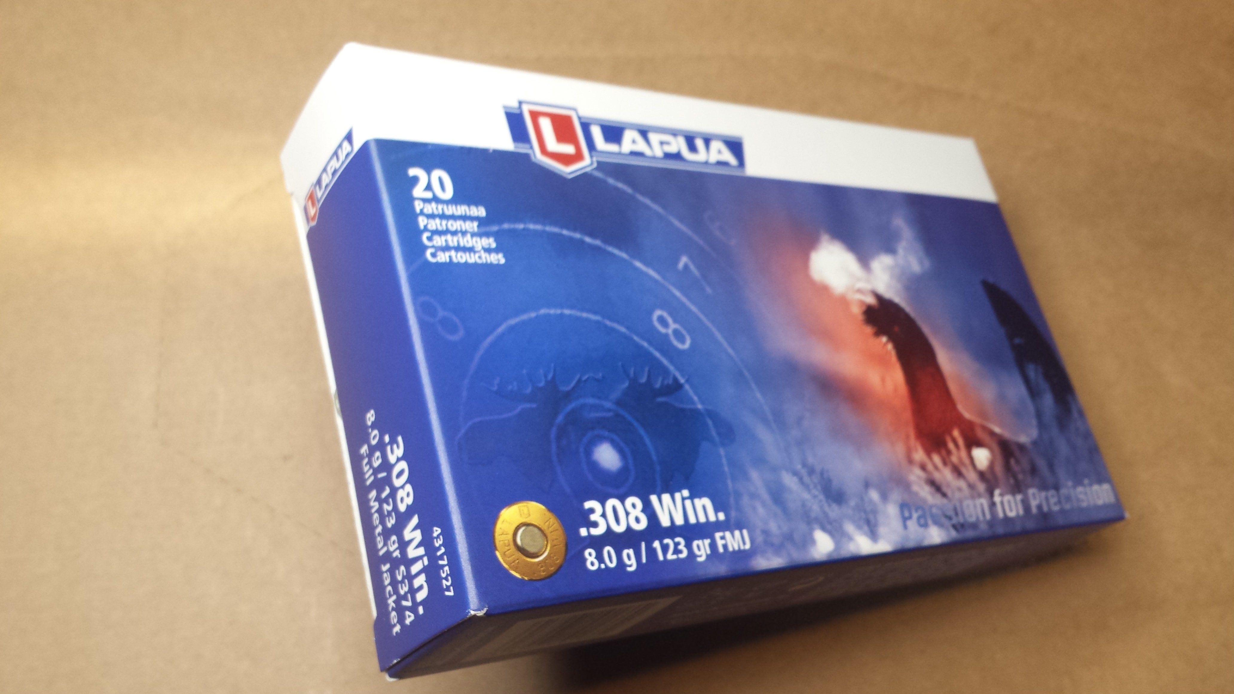 LAPUA .308W FMJ 8 gram / 123 Grain