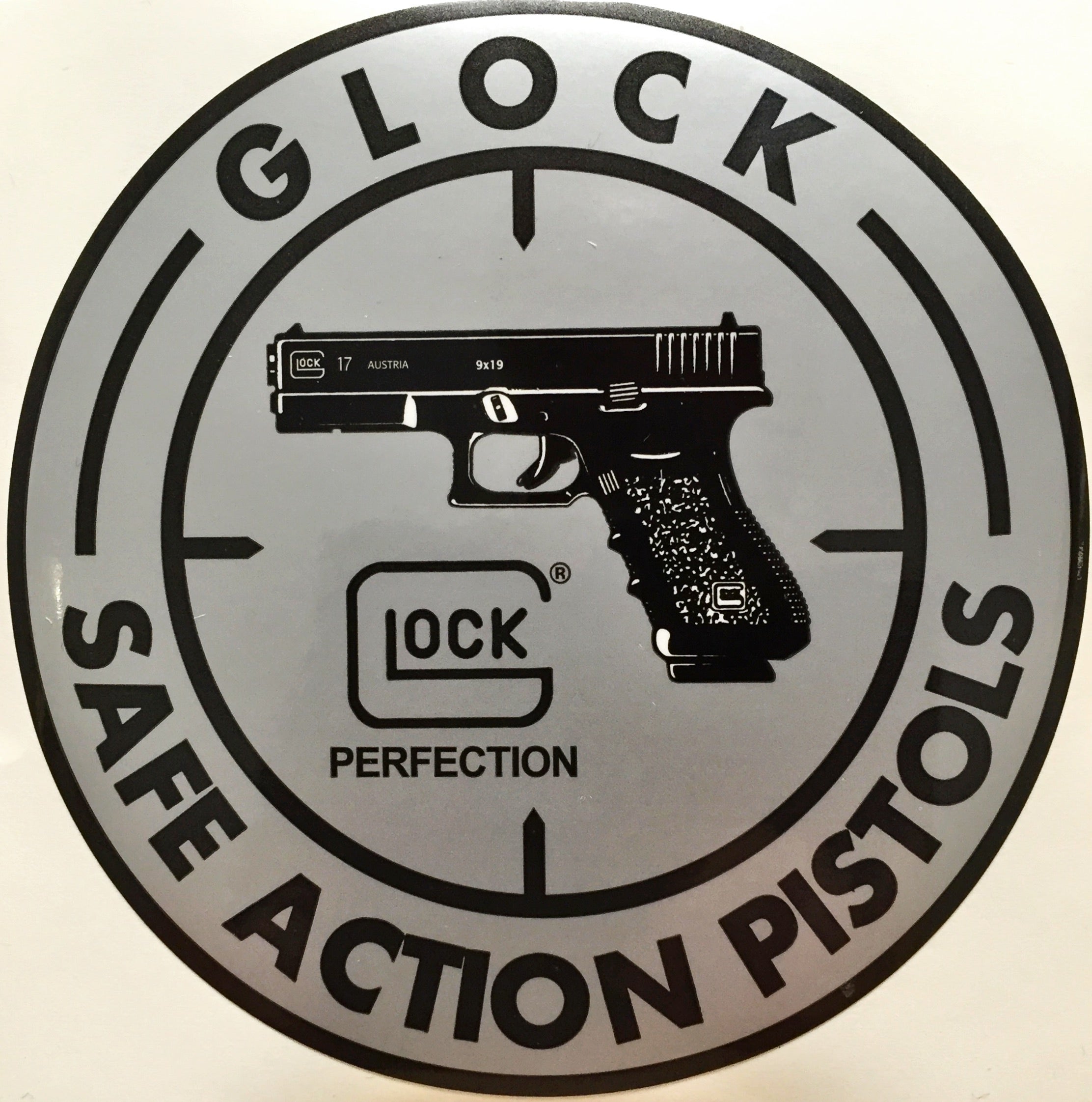 Glock Klistermärke 9,5x9,5 cm