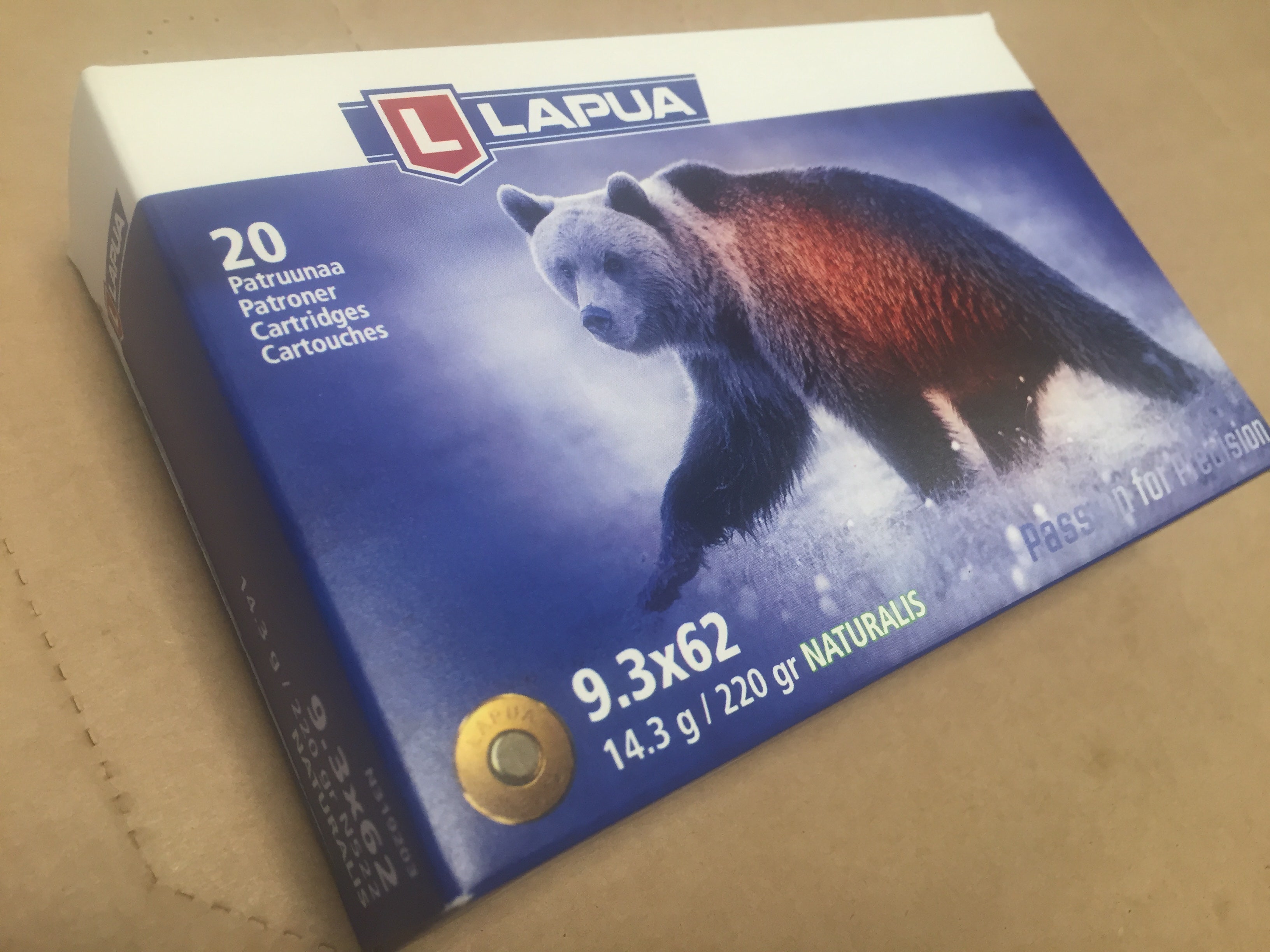 Lapua 9,3x62 NATURALIS  JAKTAMMUNITION