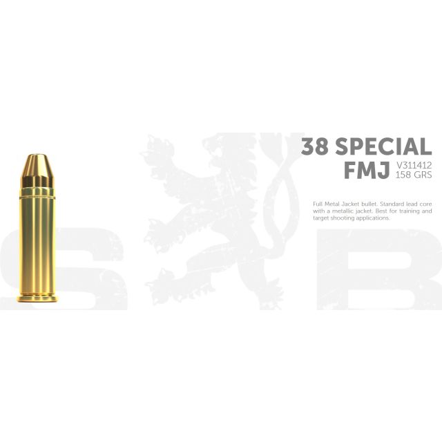 S&B .38 SPL 158G FMJ 50 ptr