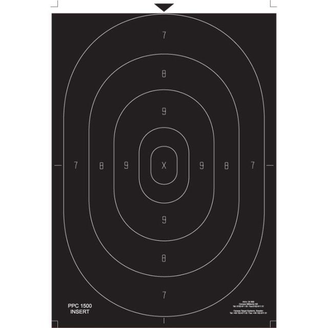 PPC 1500 Träffområde tavelpapp, Spegel, 62x42cm