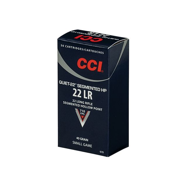 CCI .22 Lr, QUIET-22 SEGMENTED HP, SUBSONIC 40G, 5