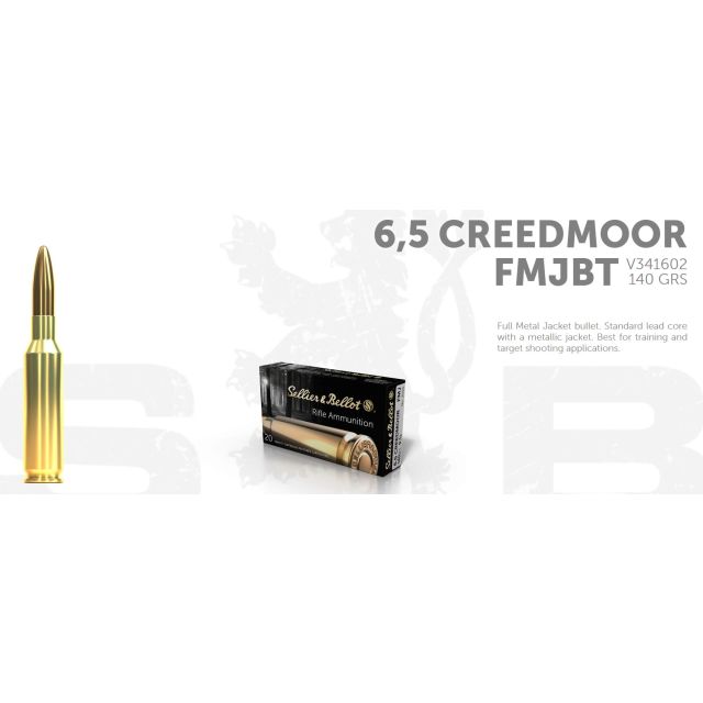 S&B TA 6,5 CM TACTICAL 140Grs/ 9,1G FMJ BT 20 ptr