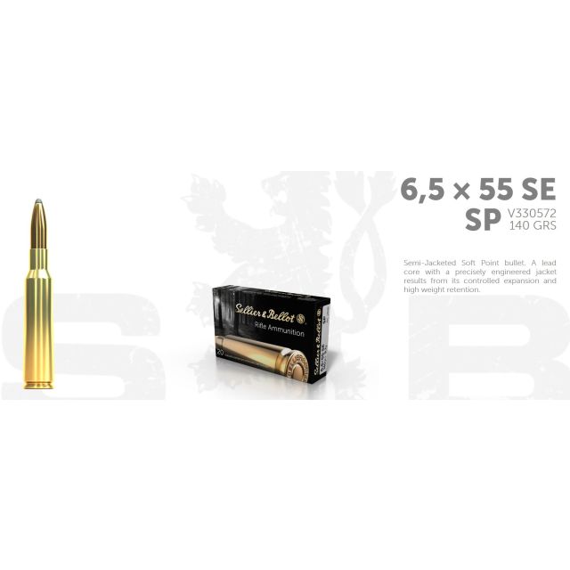 S&B 6,5x55 140G/9,1g SP 20 ptr