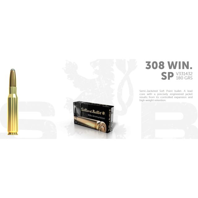 S&B  .308W 180Grs/11,7g SP 20 ptr