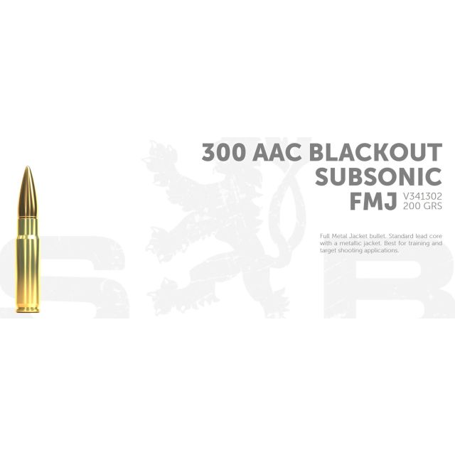 S&B .300 AAC SUBSONIC (.300 BLACKOUT) 200 grain FM