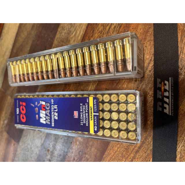 CCI .22 Lr Mini-Mag VARMINT 40 Grain Copper Segmen