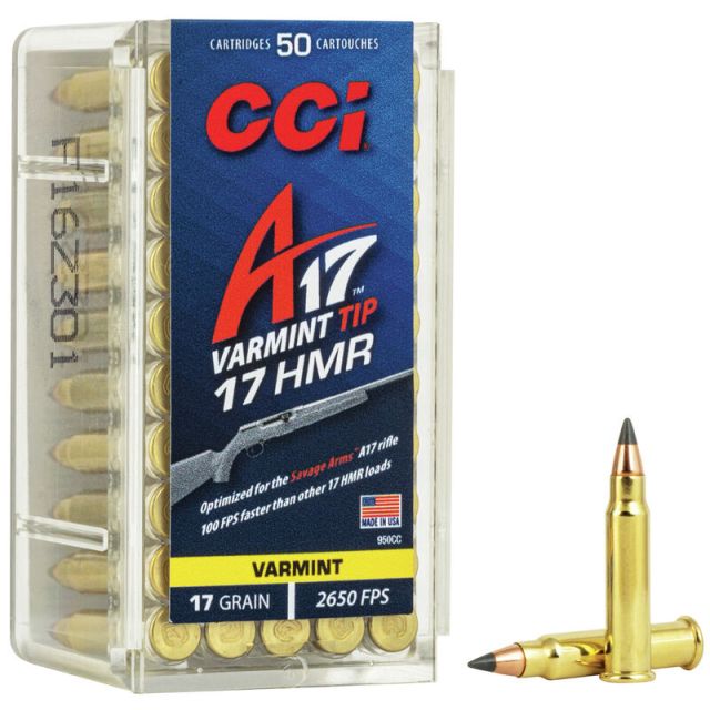 CCI .17 HMR 17gr, Varmint Tip  50 ptr
