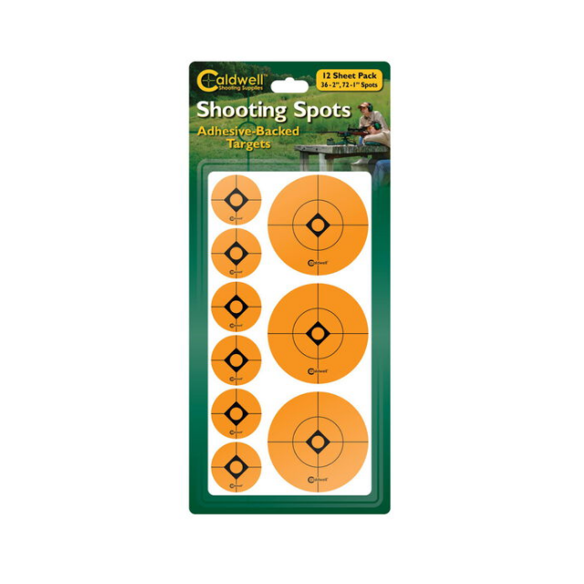 Caldwell Självhäftande målprickar -  2", 36 st & 1", 72 st