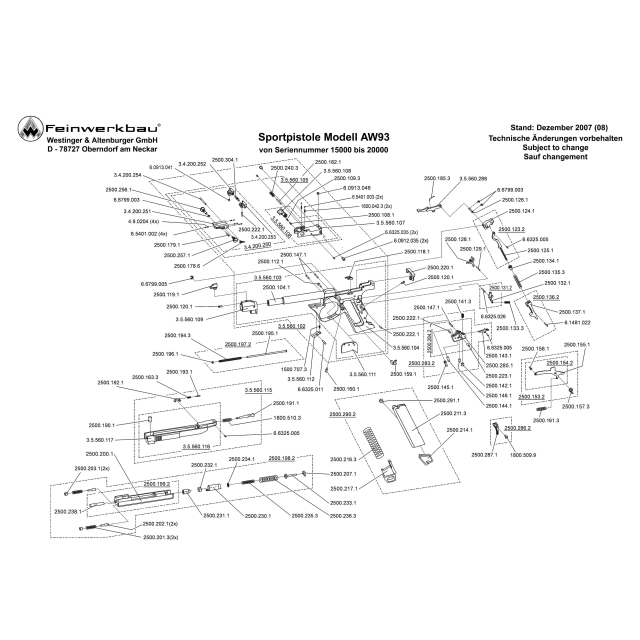 Feinwerkbau Fjäder för slagstift AW93