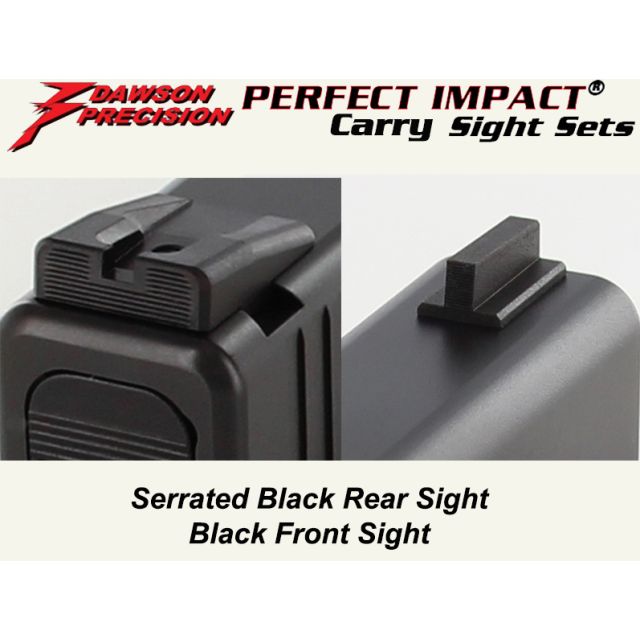 Glock Sight Set BLK Gen1-4 RS .225T / FS .105T