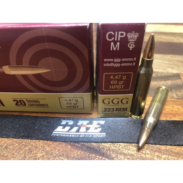 GGG .223R AMMO, 77G HPBT Sierra Match king 20/ask