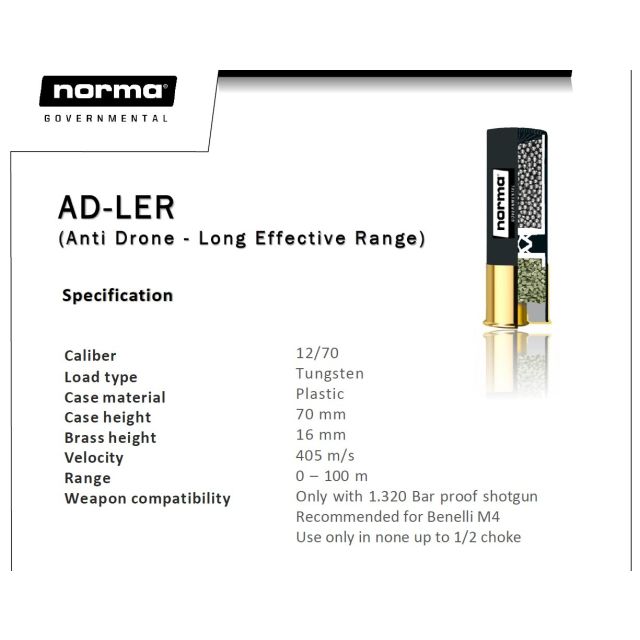 Norma AD-LER 12/70 Anti Drone - Long Effective Ran