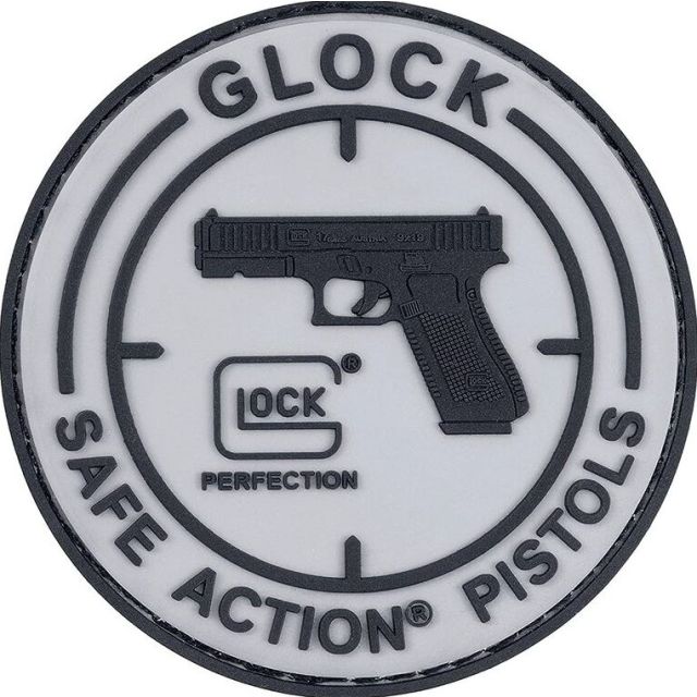 Patch Glock Rubber Badge, Velcro with Counterpart,