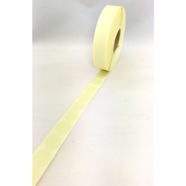 Klisterlappar RUND 12mm GRÄDDVIT